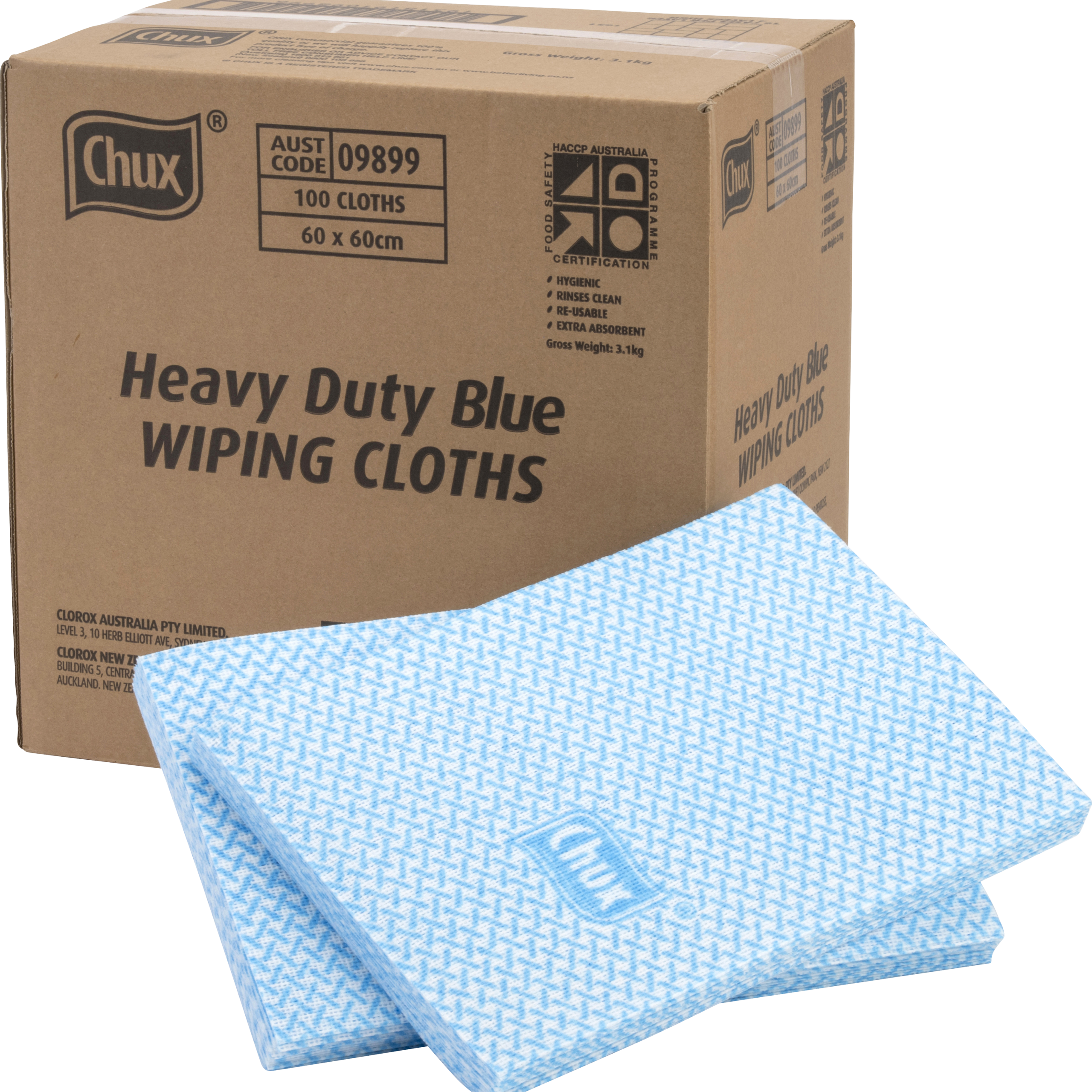 Chux® Superwipes® HD Blue 60x60cm Box100