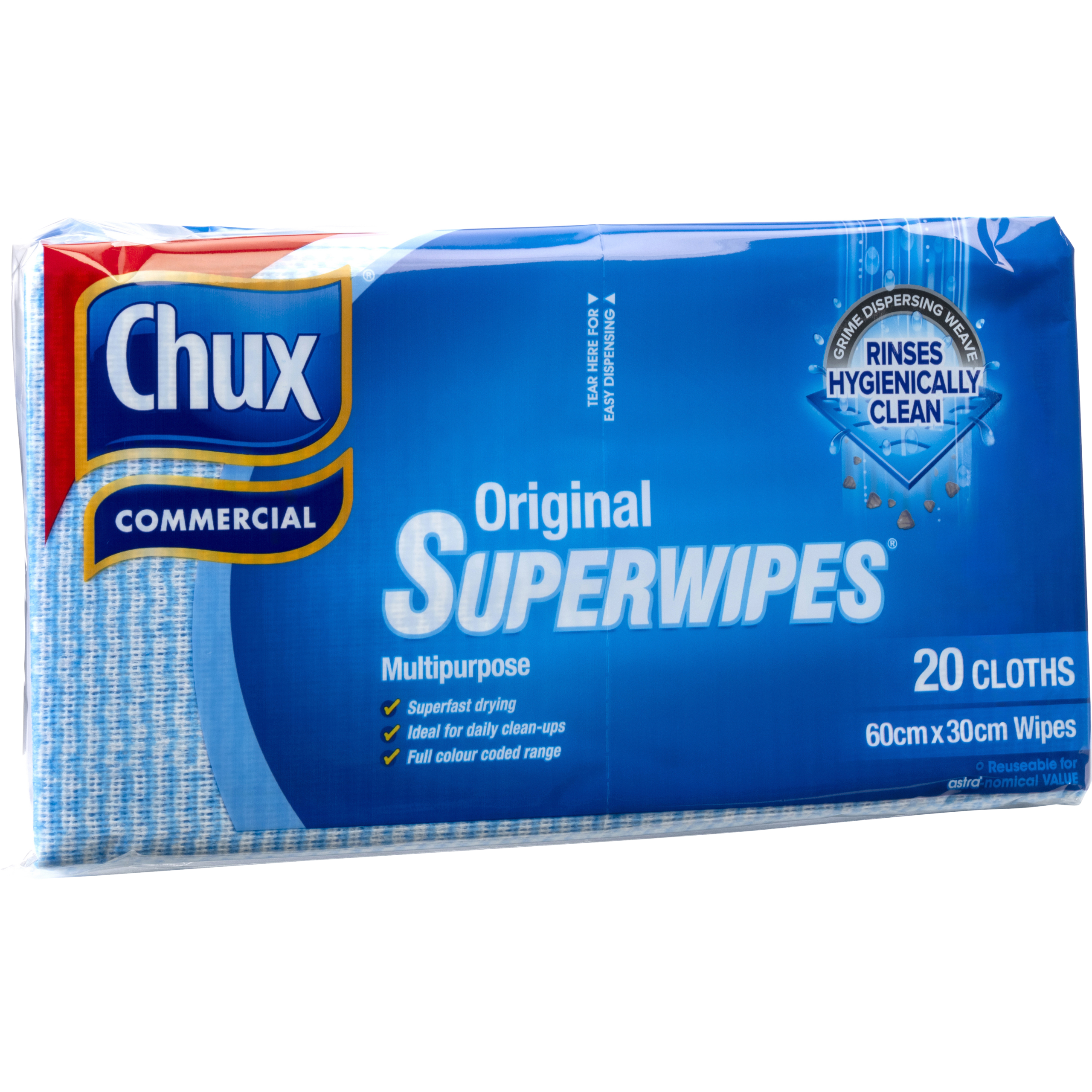 Chux® Superwipes® Blue 60x30cm Pk20